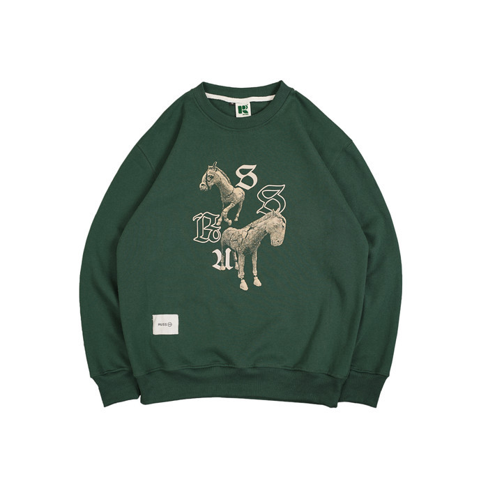 Russ Sweater Crewneck Wildhorse Green - XL