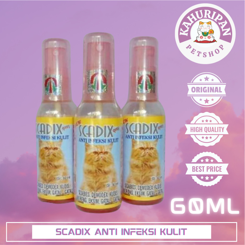 Scadix Obat Jamur Kucing Obat Scabies Kucing Scadix Spray