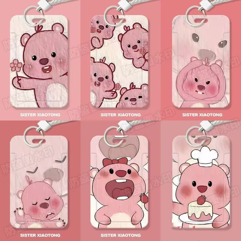 

Gantungan kunci kartu bus terintegrasi lengan pelindung kartu ID kerja kartu makan siswa lenganKartu berang-berang dengan kotak kartu yang lucu untuk menyimpan kartu, anti hilang kartu akses kampus