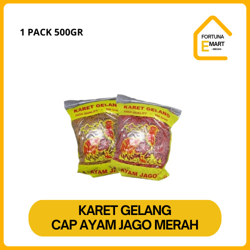 

Karet Gelang Cap Ayam Jago Merah - 0.5kg 1 Pack
