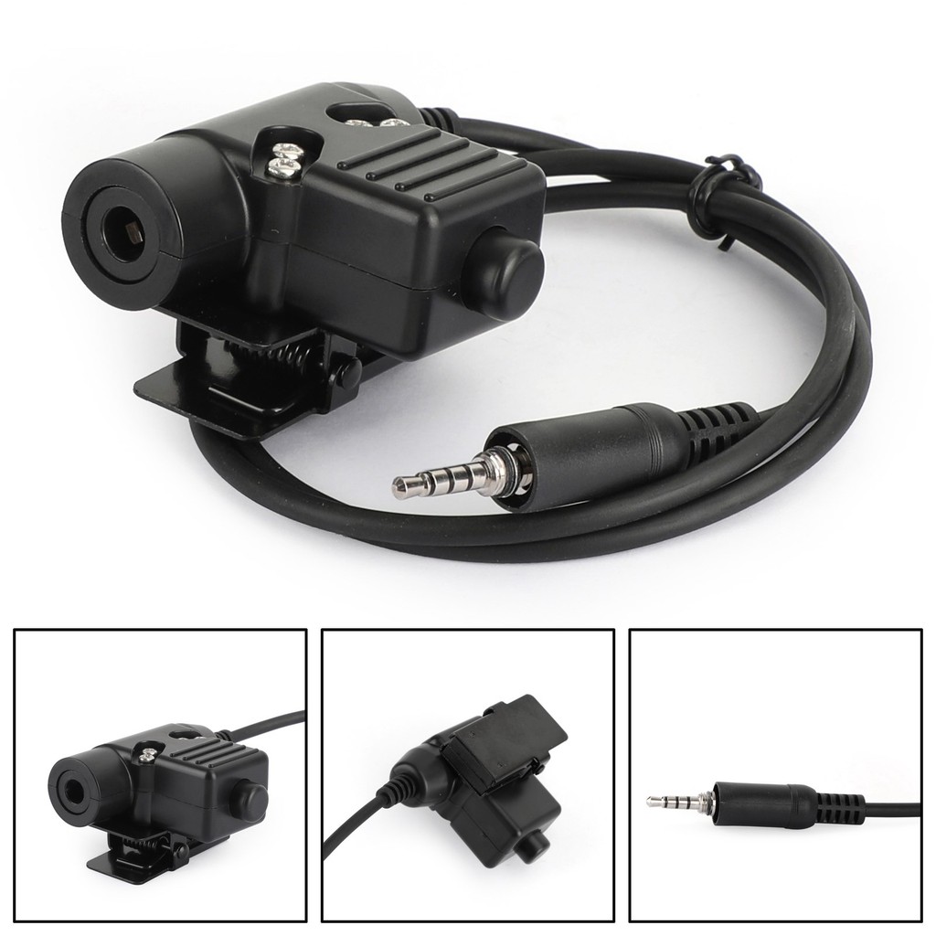 Artudatech 1x PTT Interphone Push-To-Talk for Yaesu VX-6R VX-7R VXA-300 FT-270 VX-700 Walkie Talkie 