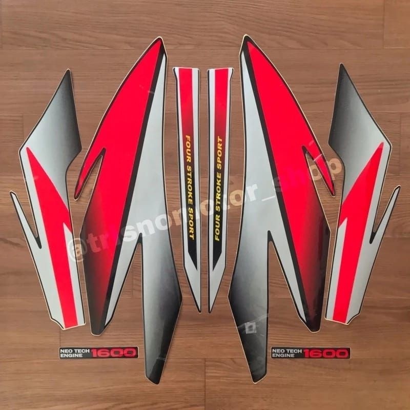 STRIPING LIST MOTOR HONDA GL PRO 1600 1996 1997 1998 LIST BODY STANDAR MERAH SILVER HITAM UNGU BIRU 