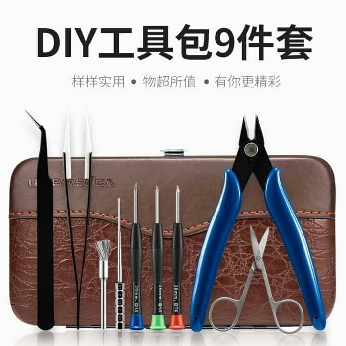 cod VAPSWARM 9 in 1 - Coil Master DIY 9 in 1 - Toolkit dompet Tool Kit DIY