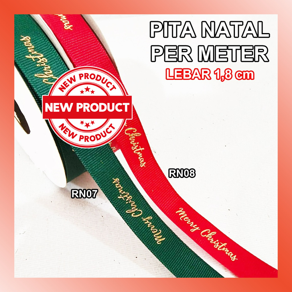 

LAMMORO > YY07 Pita NATAL Gross Grain 1,5 CM Kado Parcel Hampers Hiasan Cake Hijau 12A4