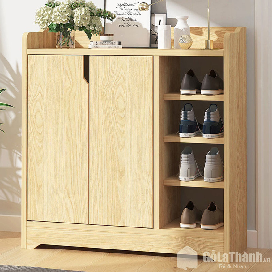 Rak Sepatu Minimalis 1 Laci 2 Pintu 4 Rak Susun - Lemari Sepatu Sudah Dirakit Dan Bisa Custom