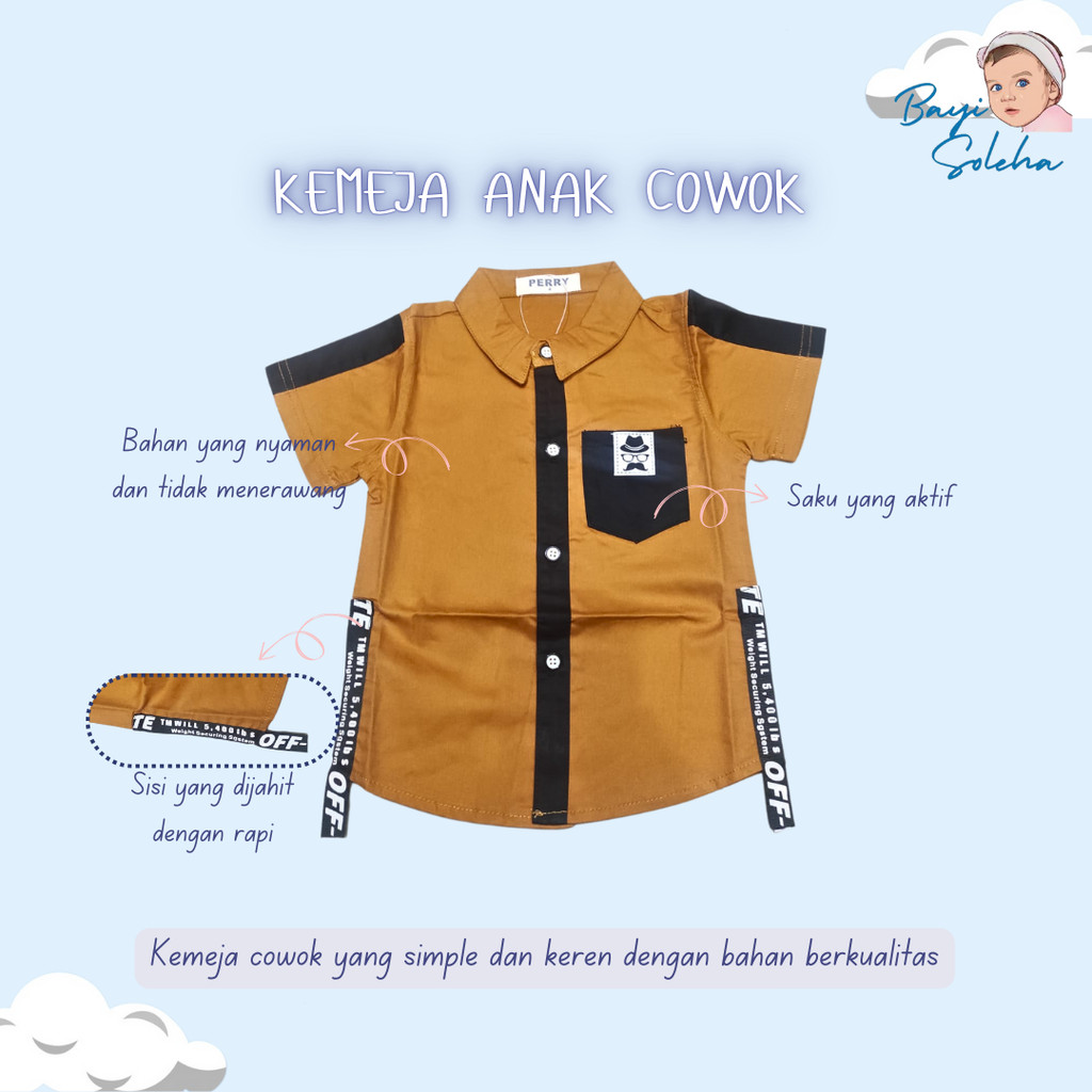 [BS] Kemeja Anak Laki-Laki Motif Koboi -Ukuran S-XL / Kemeja Anak Cowok