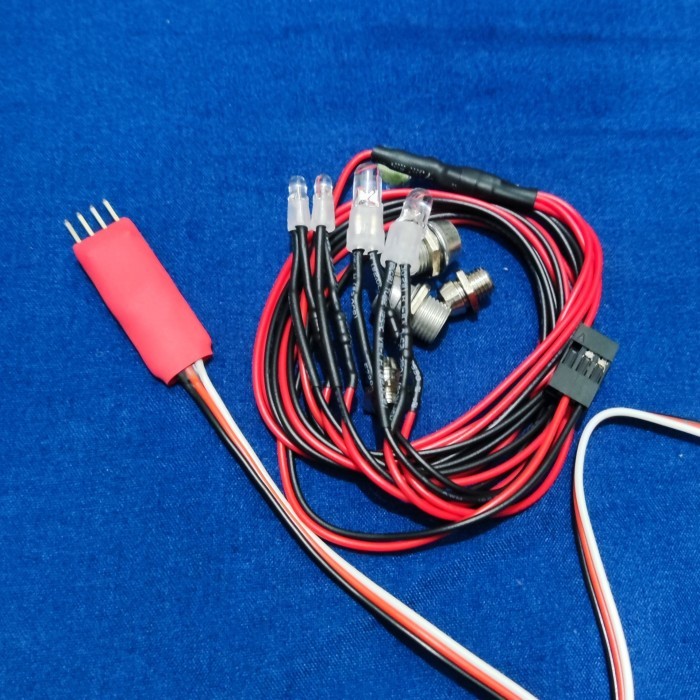 set lampu led RC plus modul RC MN WPL 1:10 - Modul,Biasa