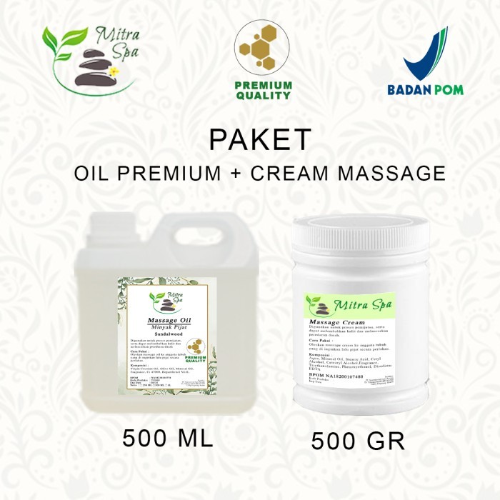 TERLARIS Paket Minyak pijat urut Krim pijet urut / Oil Massage Cream Massage - jasmine Tbk