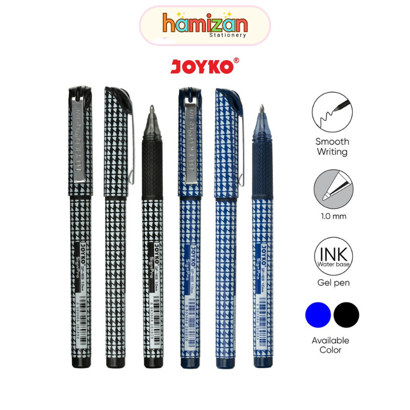 

( 1 Pcs ) Pulpen Gel Pen Tanda Tangan JOYKO GP-169 Signpro Hitam Biru / Black Blue Tebal 1.0 mm Sign Pro for Signature / Gel Pen Pulpen Pena Jel Joyko GP-169 Sign Pro 1.0 mm Murah Berkualitas