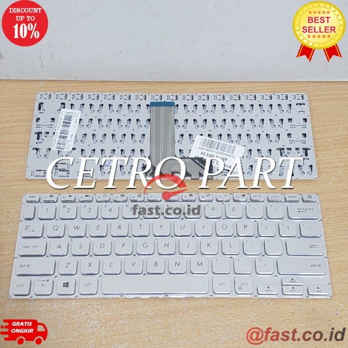(CPT) FAST CO ID Keyboard Asus Vivobook 14 A412 A412D A412DA A412F A412FA A412FL Series SILVER -NEW