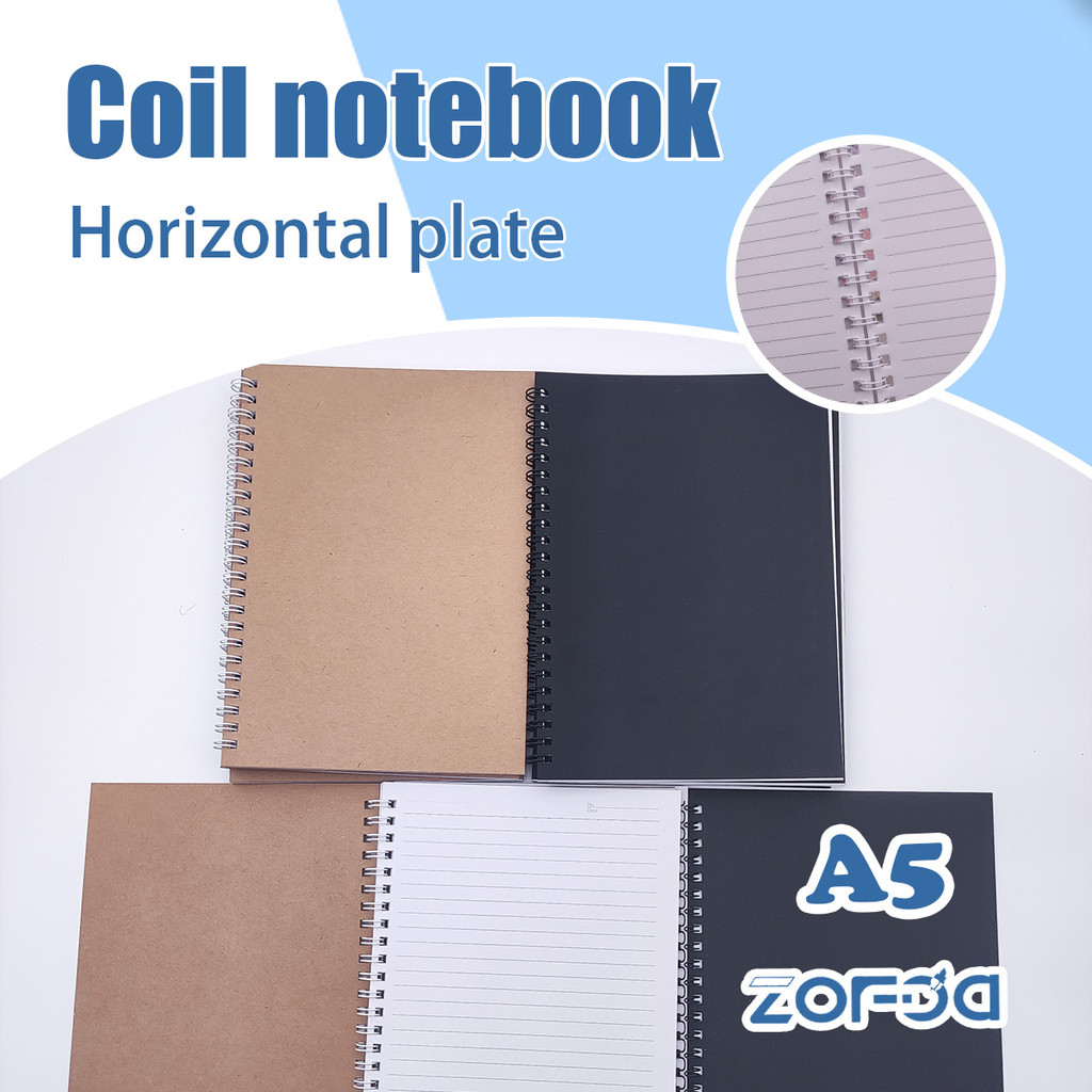 

ZOFDA A5 Notebook Sampul kertas kraft warna solid Buku catatan desain estetika Risalah rapat Perlengkapan kantor 60halaman