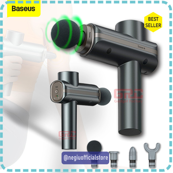 (GFT) Alat Pijat Elektrik Baseus Massage Gun Mesin Pijat Portable Getar