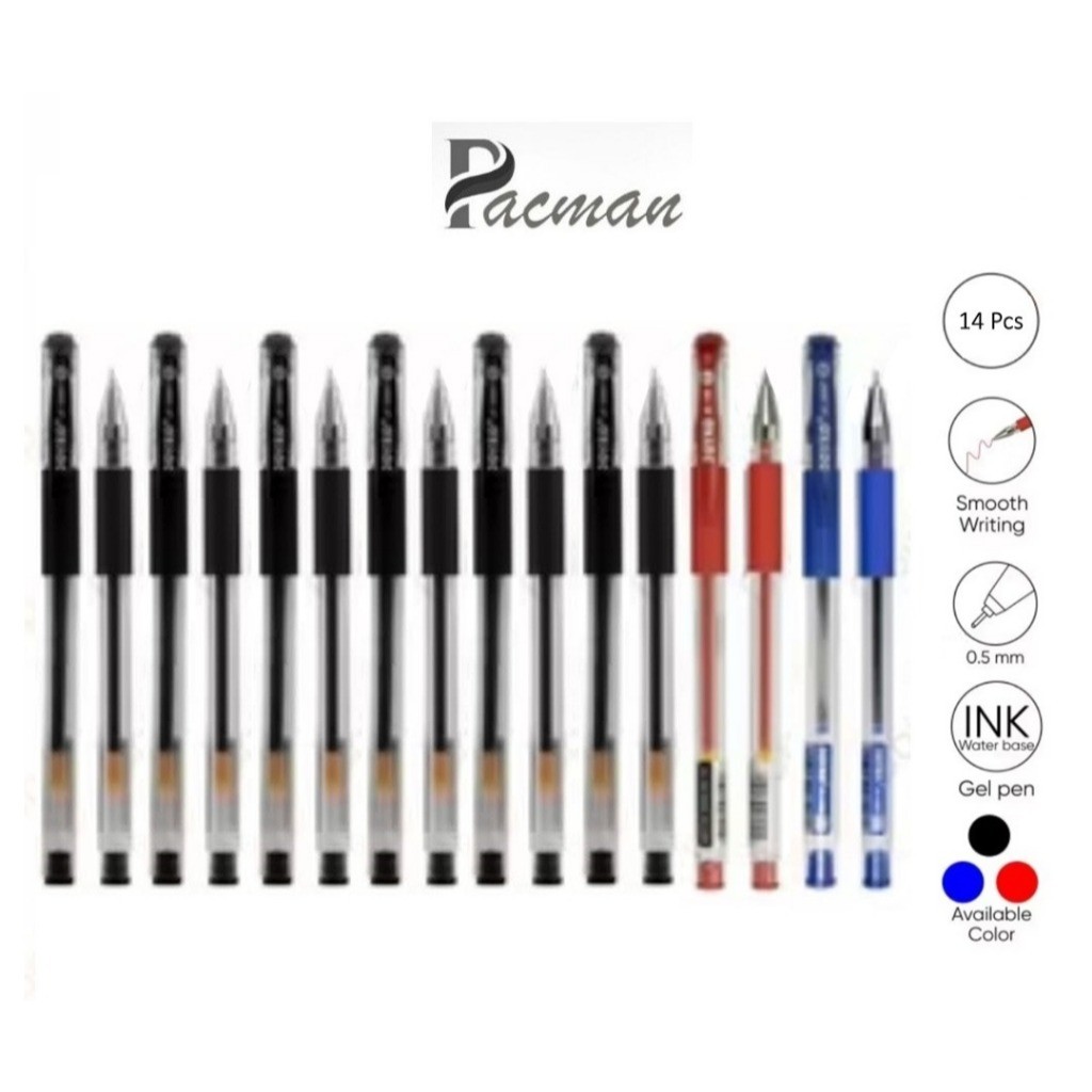 

1 Box 14 pcs Pulpen Gel Pacman RS 999 Promo 14 Pcs