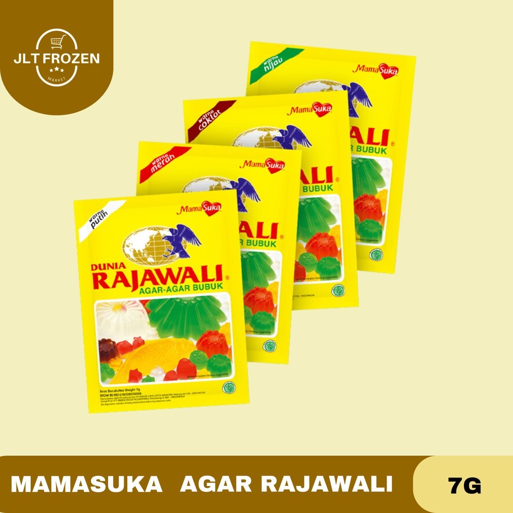 

Mamasuka Dunia Rajawali Agar-Agar Bubuk / Agar-agar Powder Warna Coklat / Merah / Hijau / Putih Kemasan 7 GR