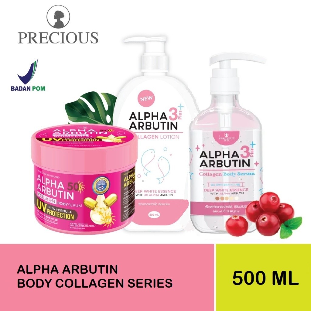 ❄️Domestika❄️ ALPHA ARBUTIN By Precious Skin | Body Lotion, Collagen Body Serum, SPF50 UV Body Serum