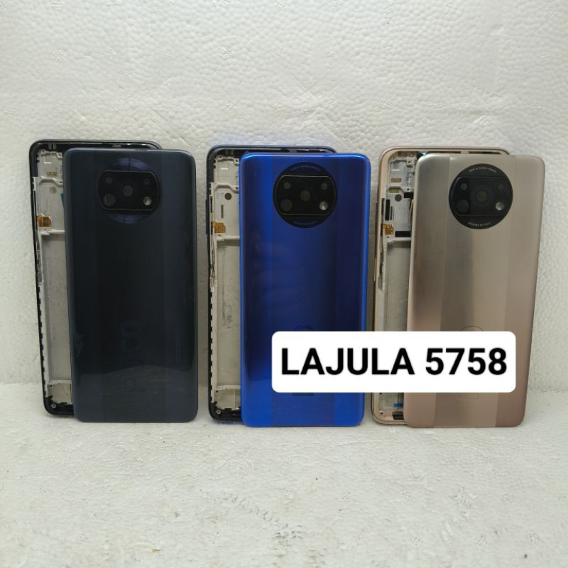 KESING HOUSING CASING FULL SET XIAOMI POCO X3 NFC / POCO X3 PRO FRAME + BACKDOOR + RING LENSA KAMERA