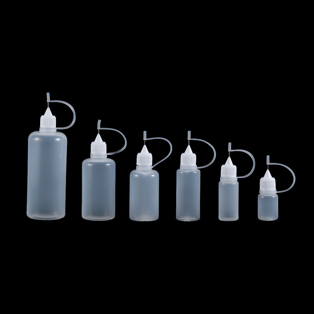 

5/10/20/30/50/100ML Resuable Needle Tip Glue Applicator Plastic Bottle for Paper Quilling DIY Scrapbooking Paper Craft Tool