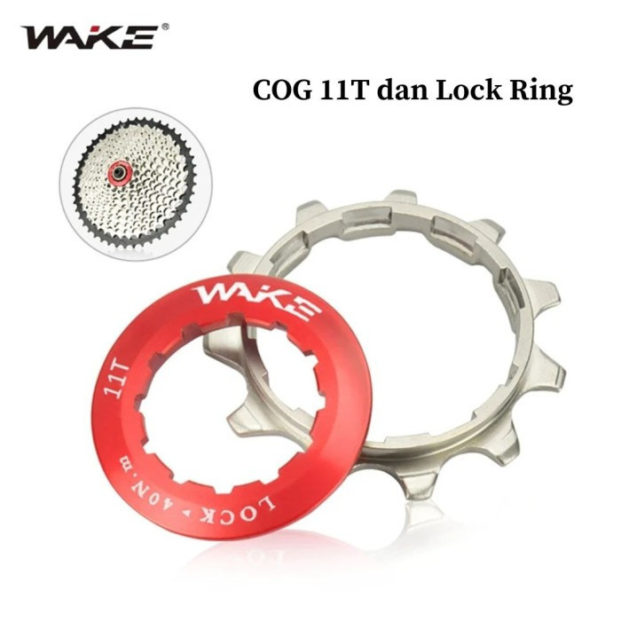 Lock Ring Spocket Casette COG 11T Sepeda 8 9 10 11 Speed WAKE