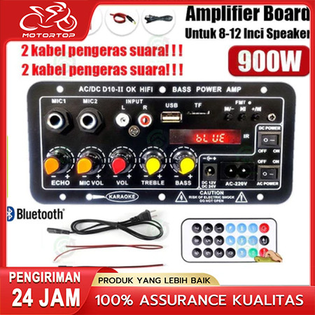 OK [Stok ready/Model terbaru] D10 900W Amplifier board Tampilan digital Power amplifier board Untuk