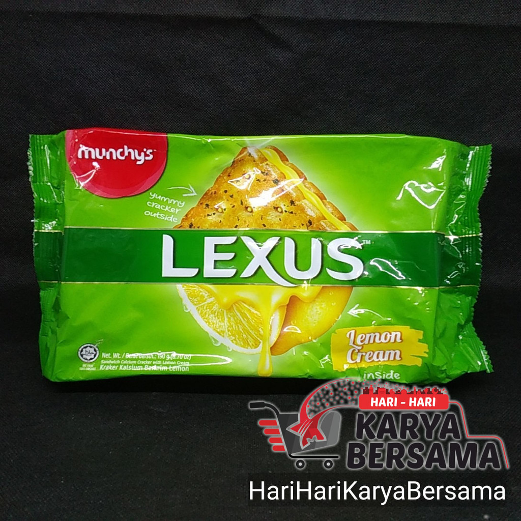 

MAKANAN RINGAN BISKUIT MUNCHY'S LEXUS SANDWICH LEMON CREAM CRACKER 190GR