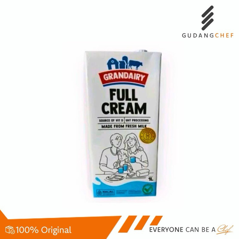

Grandairy UHT Full Cream Milk 1L - Susu Cair Tinggi Nutrisi