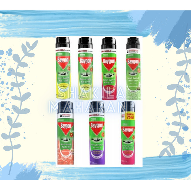 Baygon Aerosol 600ml Obat Nyamuk Baygon Anti Nyamuk & Serangga Spray
