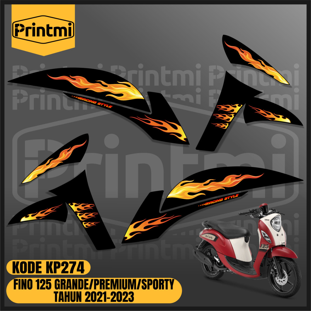 Stiker Striping Motor Fino 125 Grande Sporty 2021 2022 2023 2024 Variasi