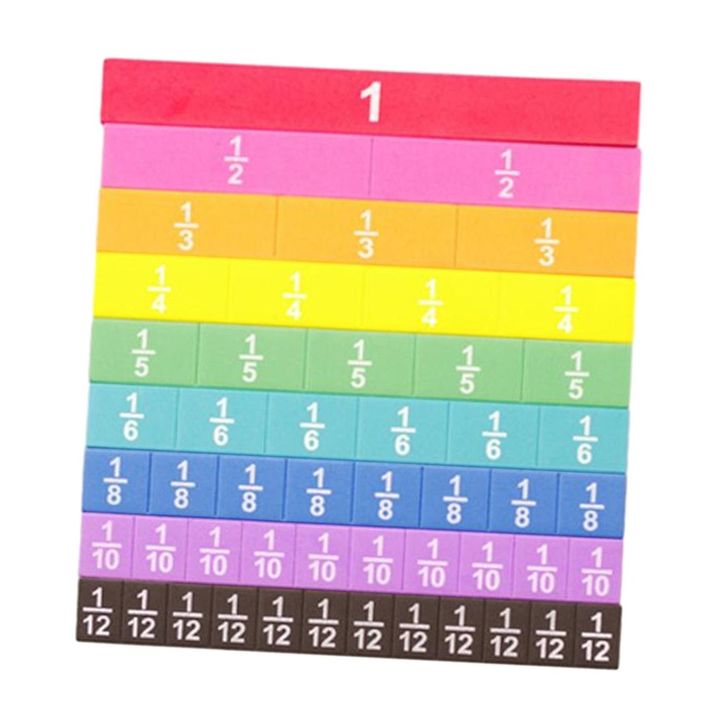 

51x Colorful Fraction Cubes Math Materials Teaching Props Classroom Activities Homeschool Accessories Learn Fraction Equivalence