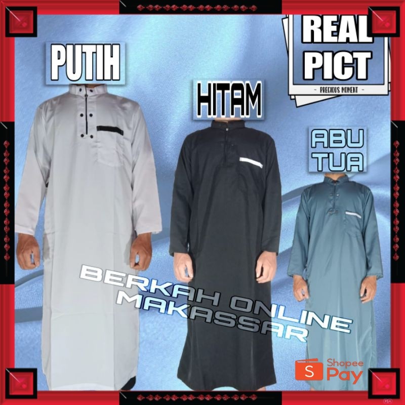 [PREMIUM ORIGINAL] Gamis Pria Dewasa - Jubah Pria - Baju Gamis Pria - Baju Jubah - Baju Muslim Pria 