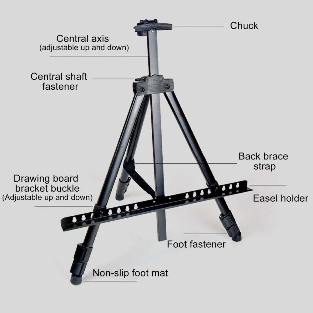 

Practical Tripod Artist Easel Simple tallation Collapsible Display Painting Canvas Metal Easel Iron Metal Easel Home Use