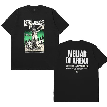 Rockermusic T-shirt Band Rebellion Rose Curvasudfest 2023 - Official Merchandise