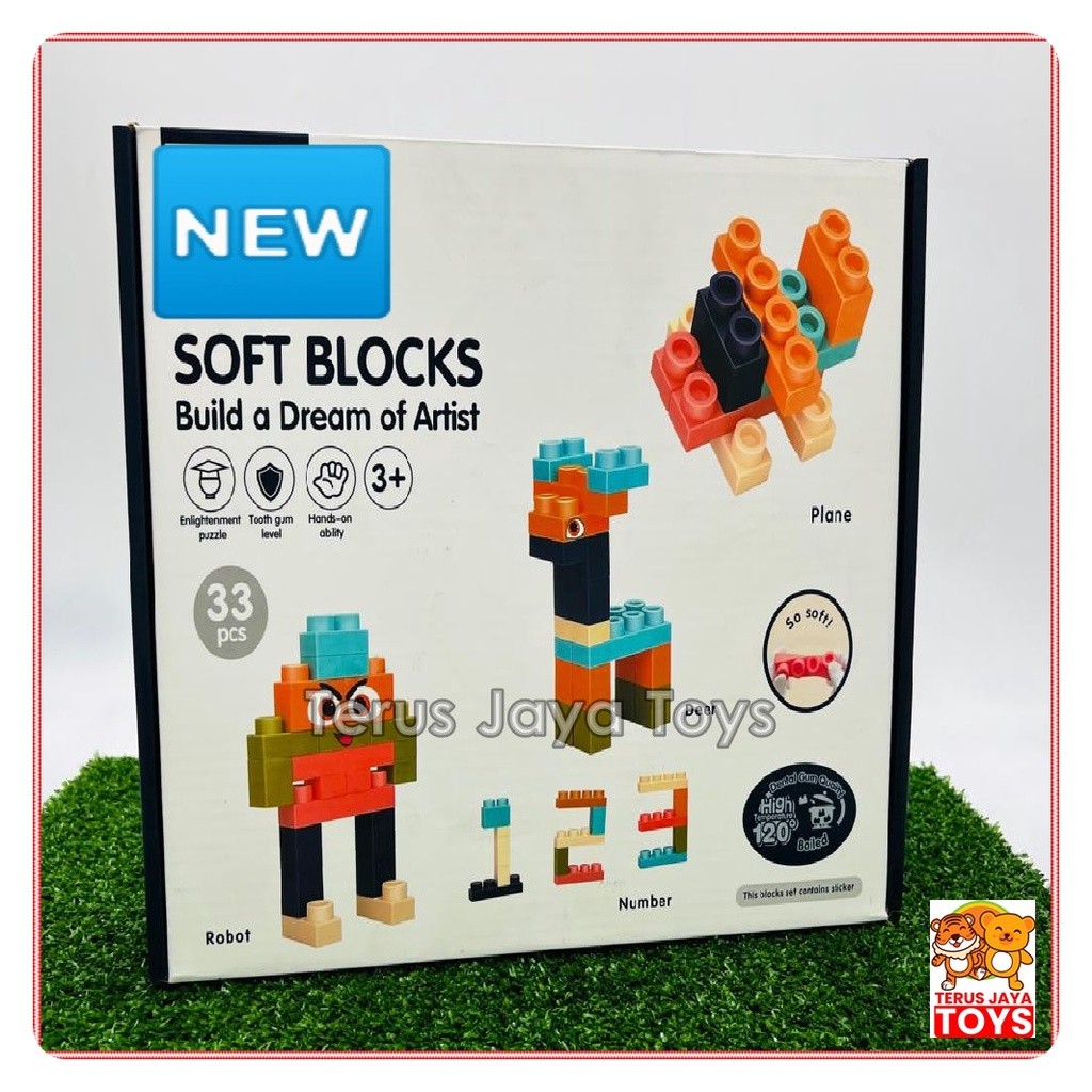 LETERSHOP Mainan Anak Balok susun bahan plastik berkualitas