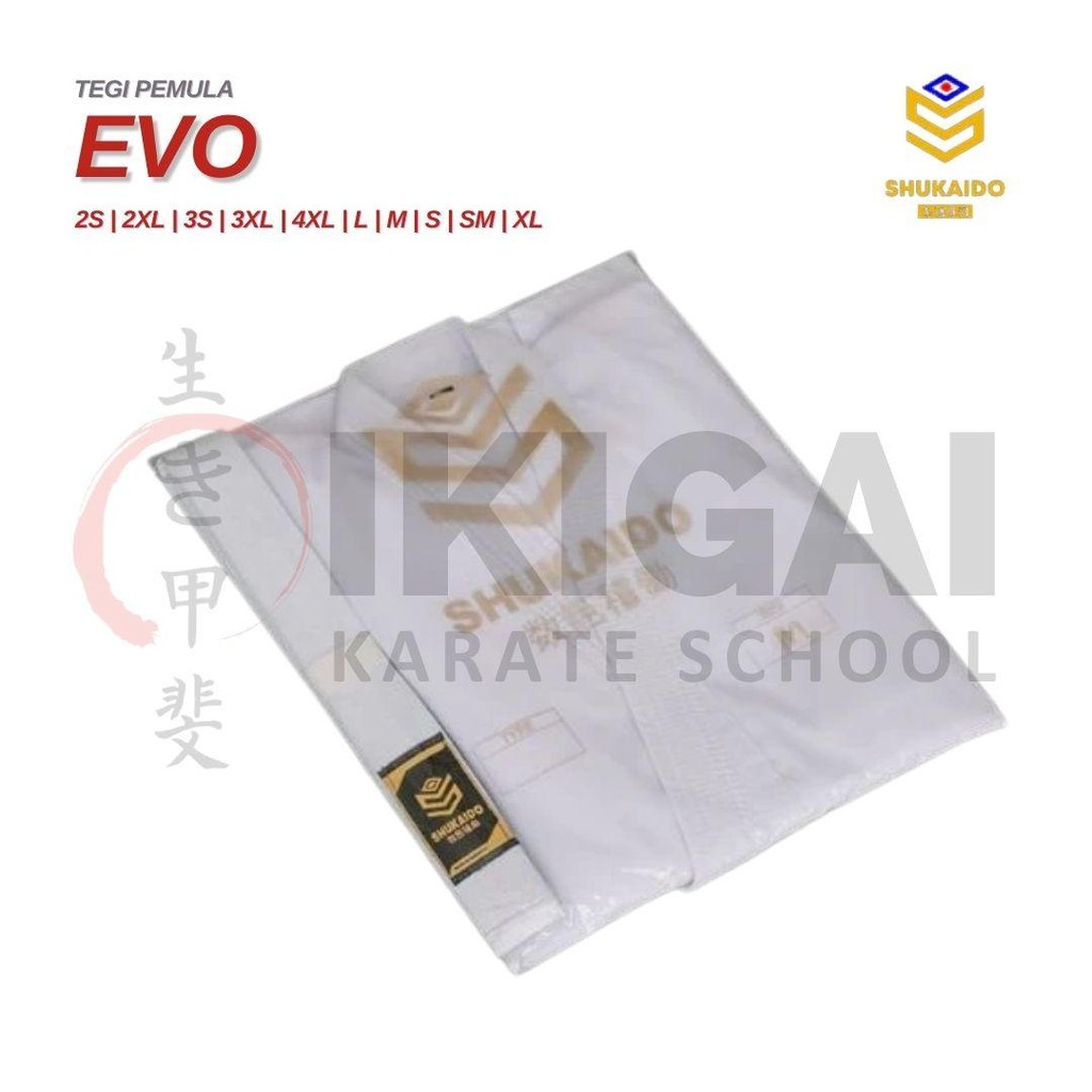 SHUKAIDO EVO TEGI PEMULA Karate-Gi Seragam Baju Karate