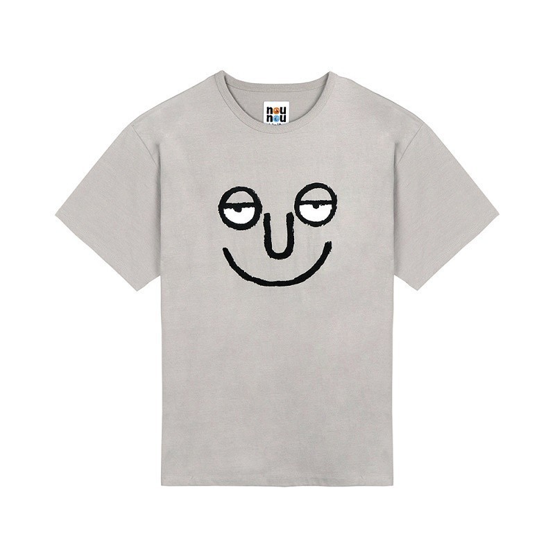 Kaos Stereo Vinyls limited edition NOUNOU Lucu - men's and women's short-sleeved emoji T-shirts Pria