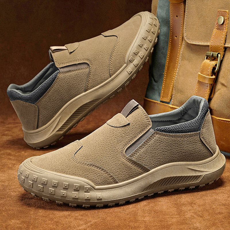 Sepatu Slip on Pria Sepatu Sneakers Sepatu Casual Kulit Formal Sepatu Kerja