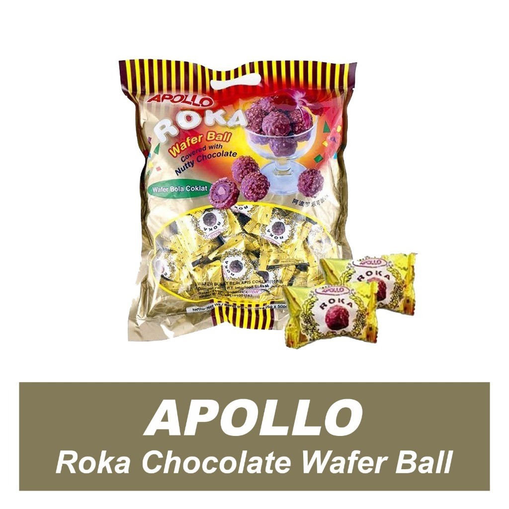 

TERLARIS Roka Apollo Wafer Ball Coklat Berat 300gr Exp Maret 2026 PROMO HALAL