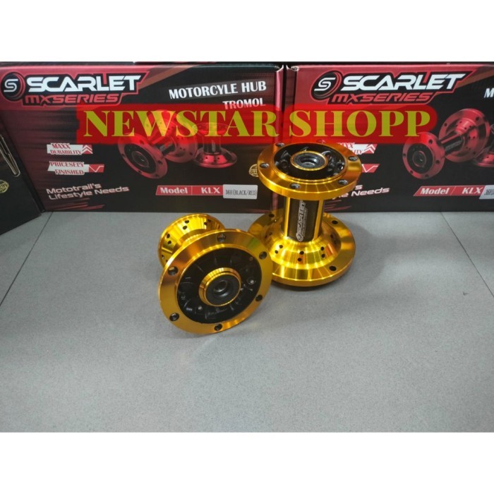 velg Tromol Set Depan Belakang Scarlet Racing MX Series 2 Tone/Two 2tone KLX 150 D-Tracker BF Hole l