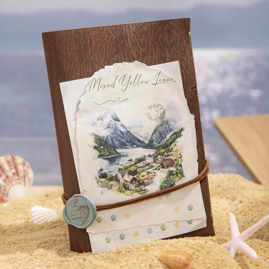 

20pcs/pack Paper Hawaiian Pictures Watercolor Landscape Material Material paper Journey Dreams Landscape Decoration 171*115mm