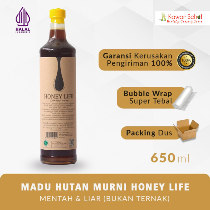 

Honey Life Raw Wild Forest Honey 640ml | Madu Badui Baduy Asli