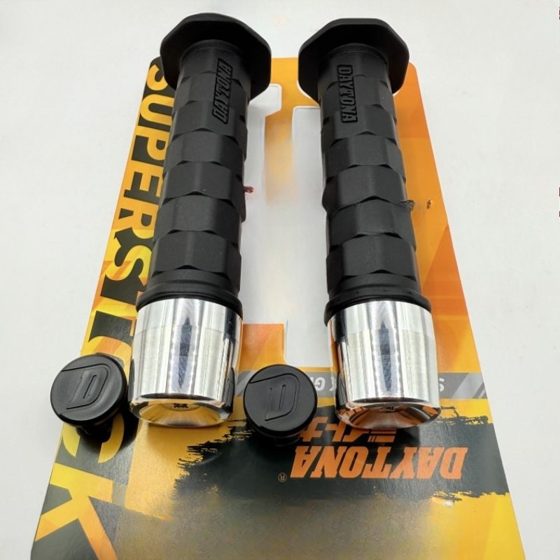 Paket Handgrip Daytona Original + Jalu Stang Pcx Chrome Universal Beat Mio Vario Scoopy Jupiter Supr