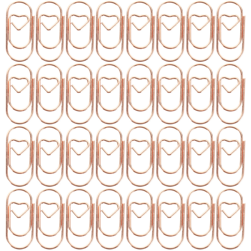 

100Pcs Mini Heart Paper Clips Metal Binder Clips Office Supplies Decorative Clips Document Fixing Clips Bookmarks Photo Albums