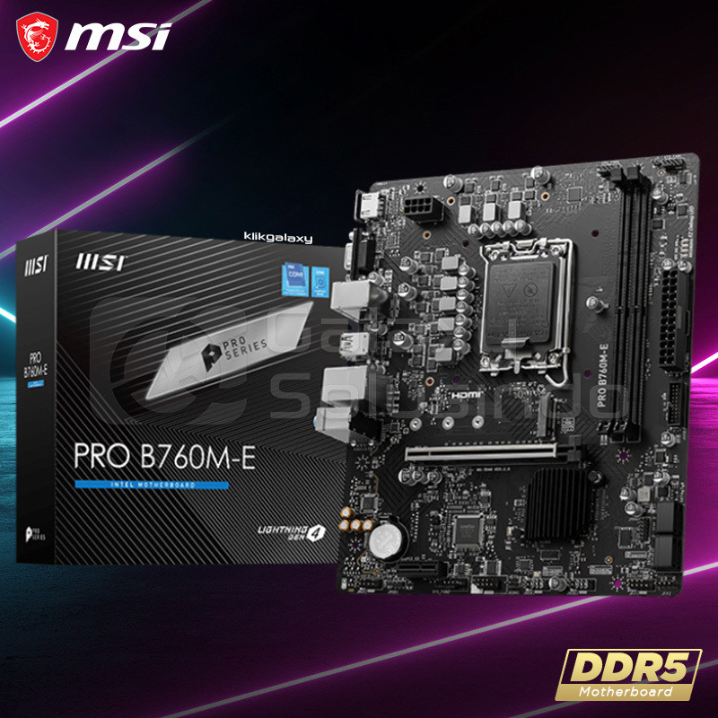 MSI PRO B760M-E DDR5 - Intel Raptor Lake B760 DDR5 Motherboard