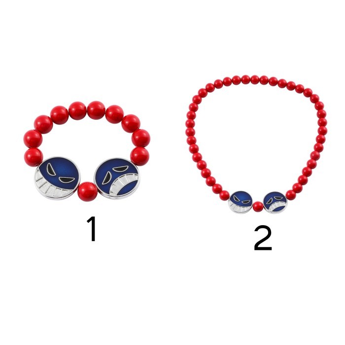Gelang one piece ace bead merah