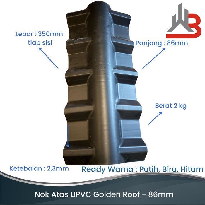 NOK WUWUNGAN ATAS UPVC - Khusus Merk Golden Roof - Top Ridge Golden Roof / Nok Lurus