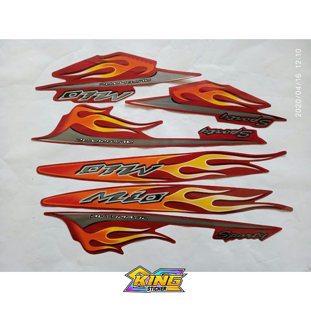 Stiker motor mio sporty 2006 merah