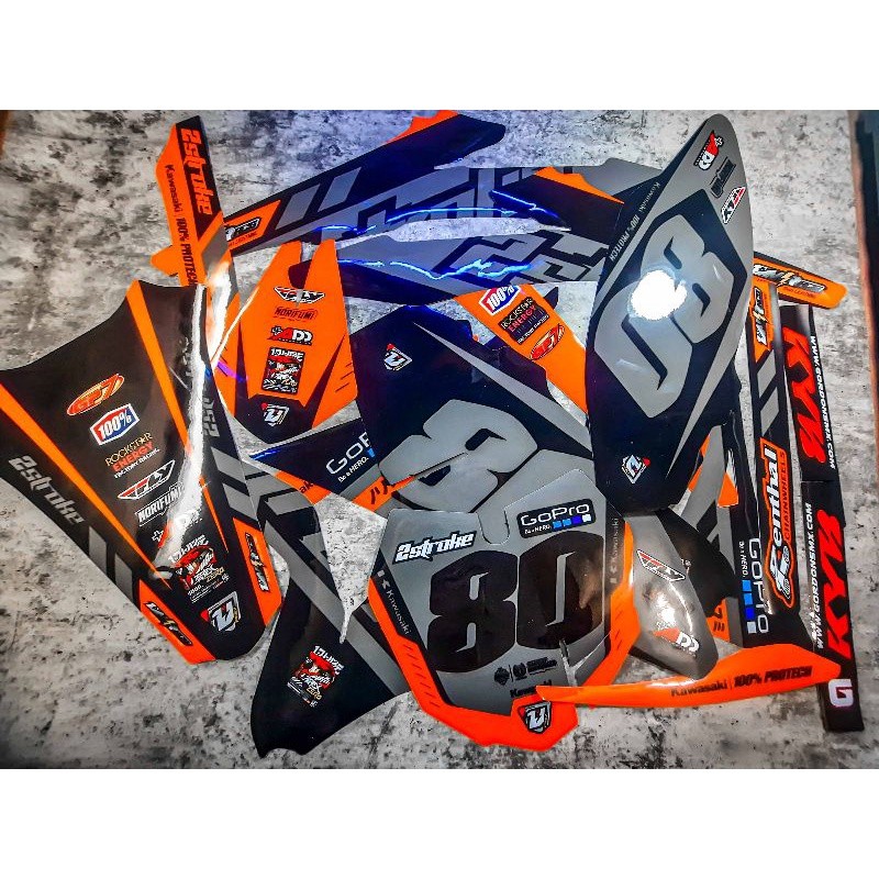 MS CUSTOM DECALS CRF,KLX,GORDON,DTX,WR // DNRRACING