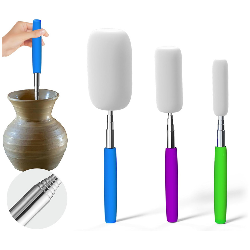 

Pottery tools Telescoping Sponge Stick Removing Excess Water from Tall and Narrow ceramic Sculpting Molding Modeling supp Tool