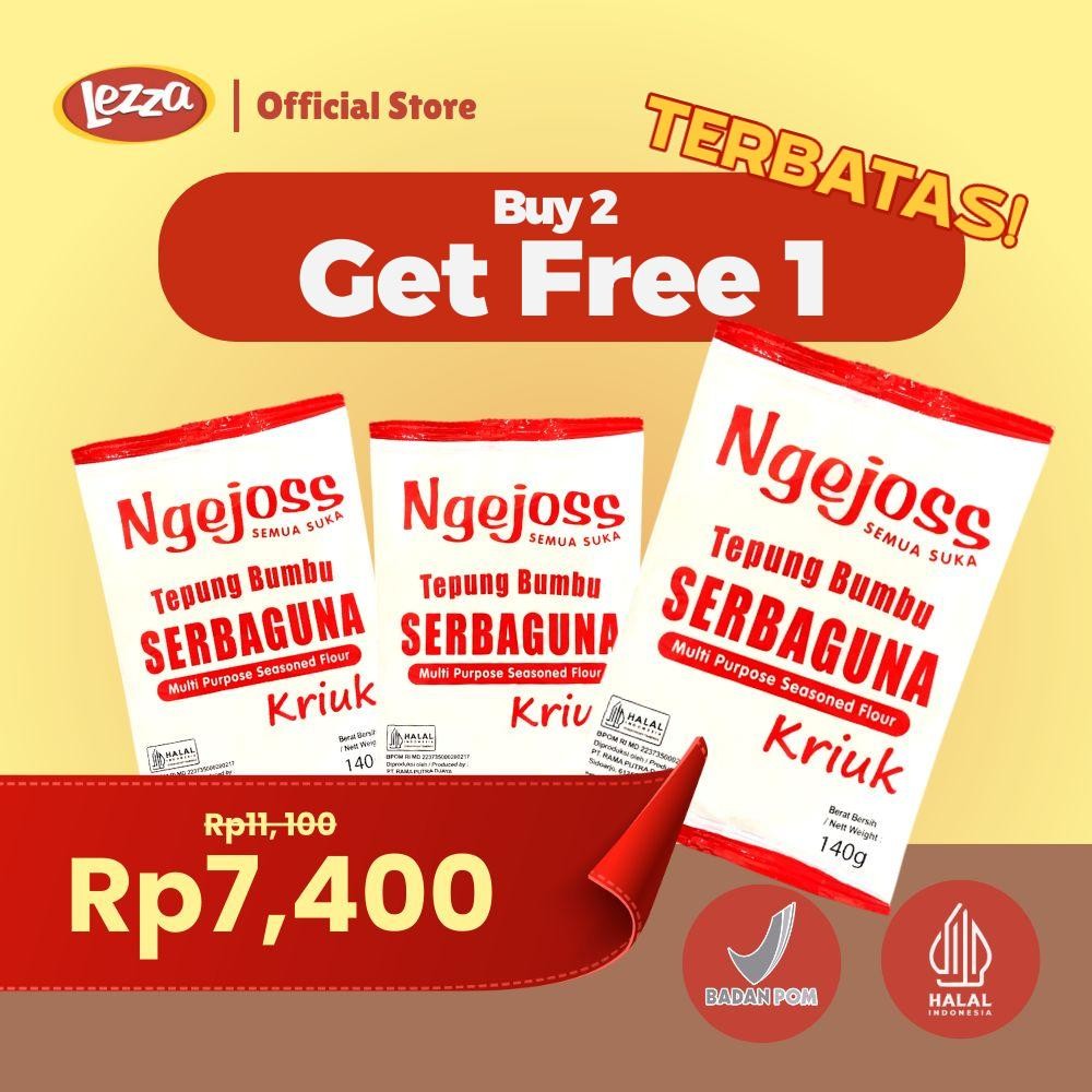 

NGEJOSS Tepung Bumbu Serbaguna 140 gr 3 pcs - buy 2 get 1 beli 2 gratis 1 copy