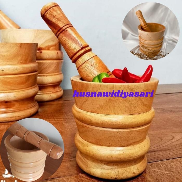 

Aksesories Terlaris~ TERMURAH Lumpang Kayu Mahoni Set Ukuran Kecil - Set Lumpang Kayu + Alu
