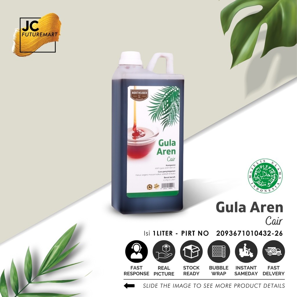 

BAROSHOPGula Aren Cair 1 Liter Premium Asli Untuk Kopi Susu - Kue - Boba